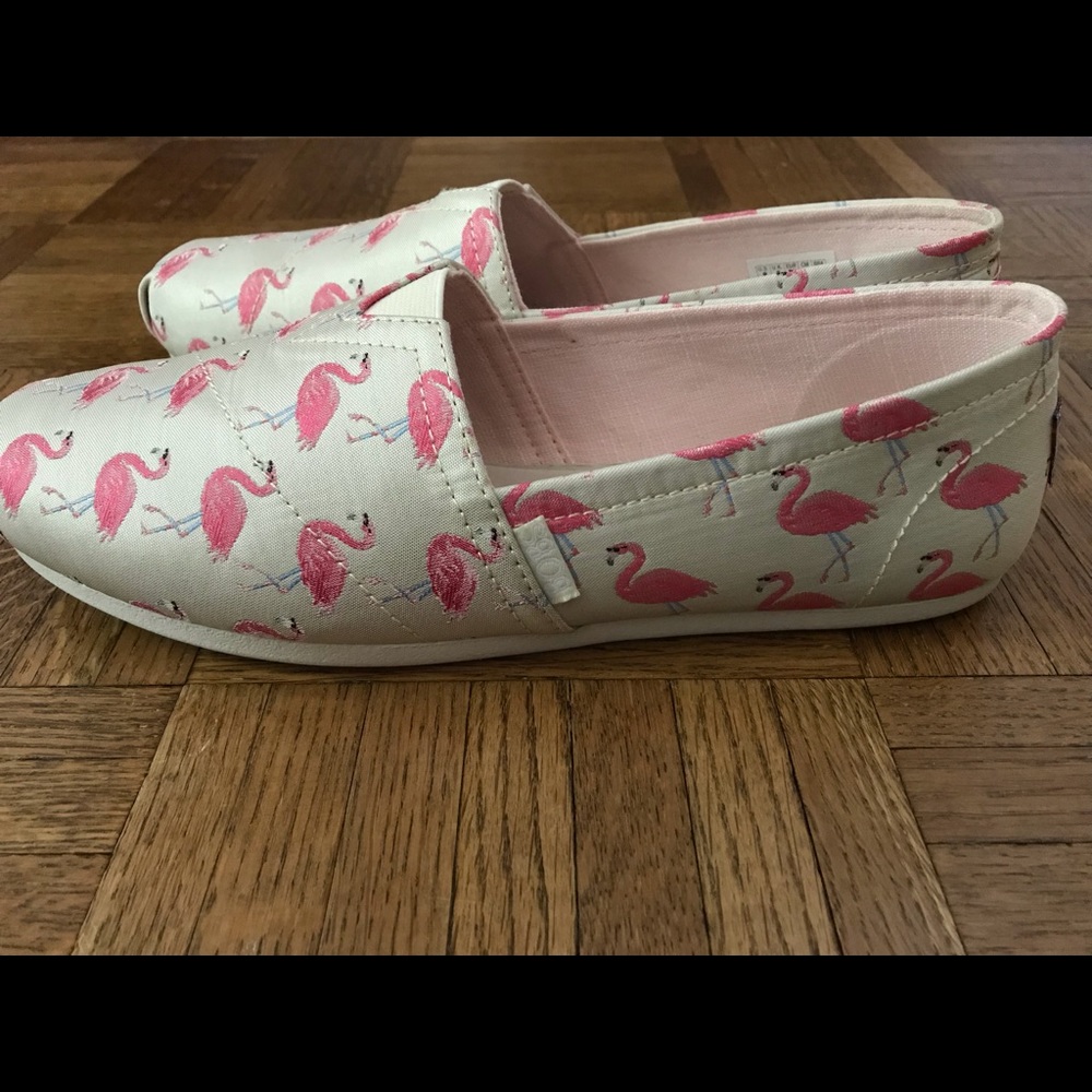 Bobs by Skechers Flamingo Print Shoes, size 8